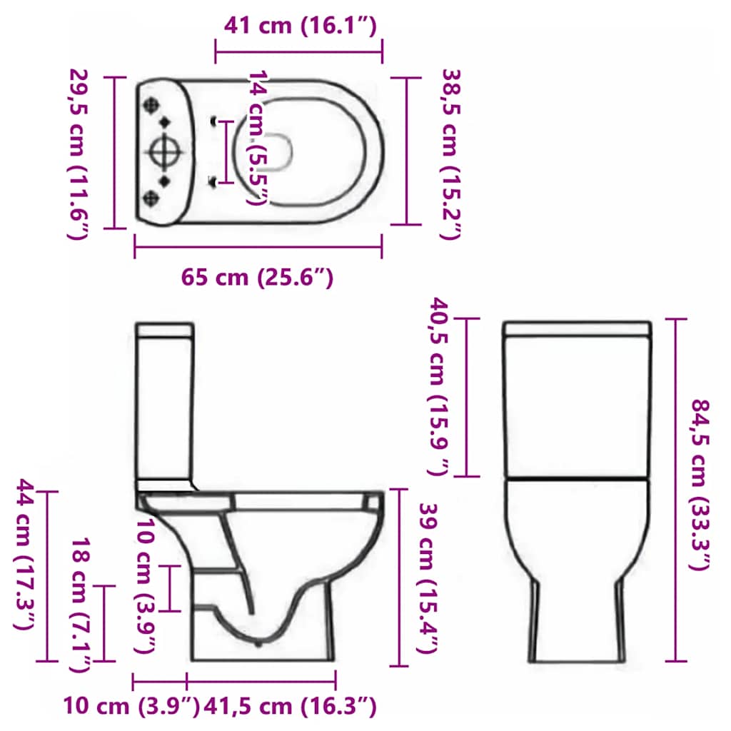 vidaXL Toilettes pour acheter de la céramique noire