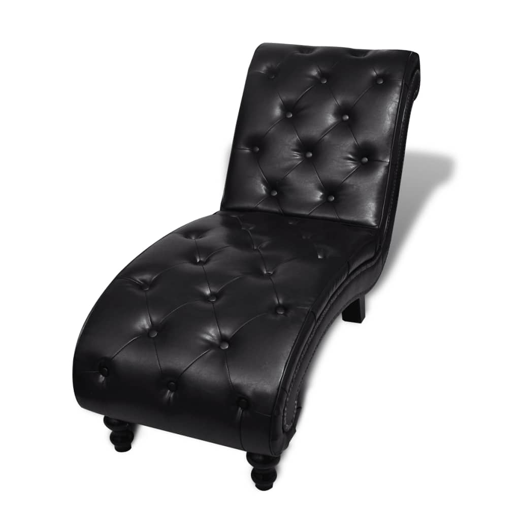 vidaXL Chaise longue kunstleer bruin
