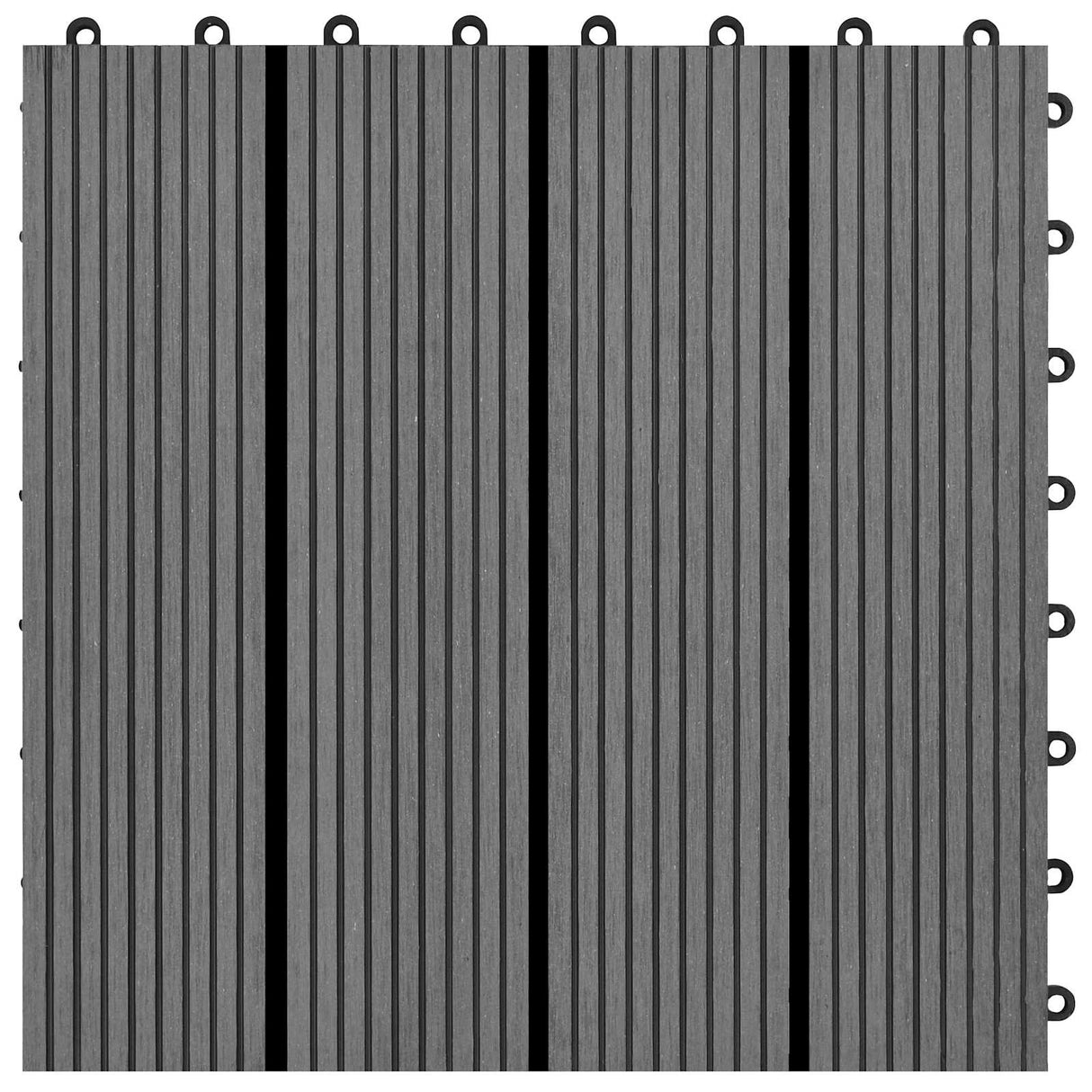vidaXL Decking Tiles 11 pcs Brown 30 x 30 cm WPC