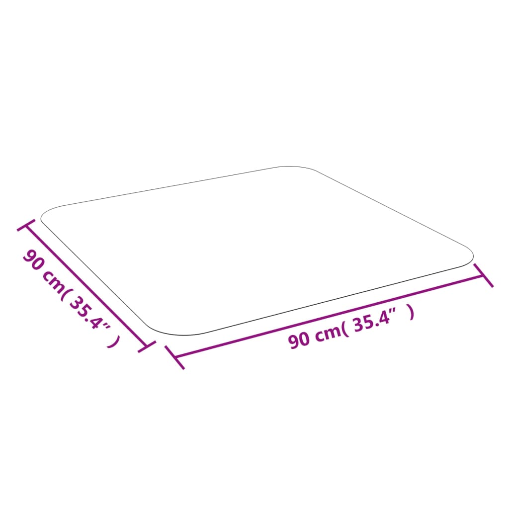vidaXL Vloermat voor laminaat of tapijt 90x90 cm