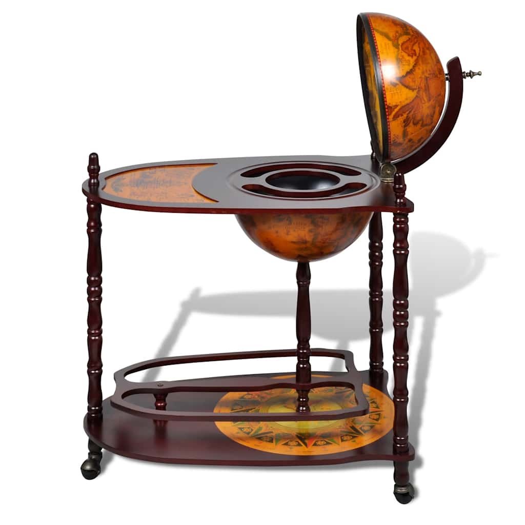 vidaXL Freestanding Globe Bar Eucalyptus Wood