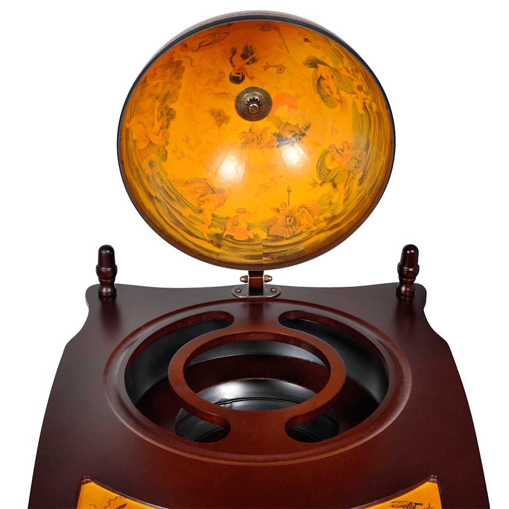 vidaXL Freestanding Globe Bar Eucalyptus Wood