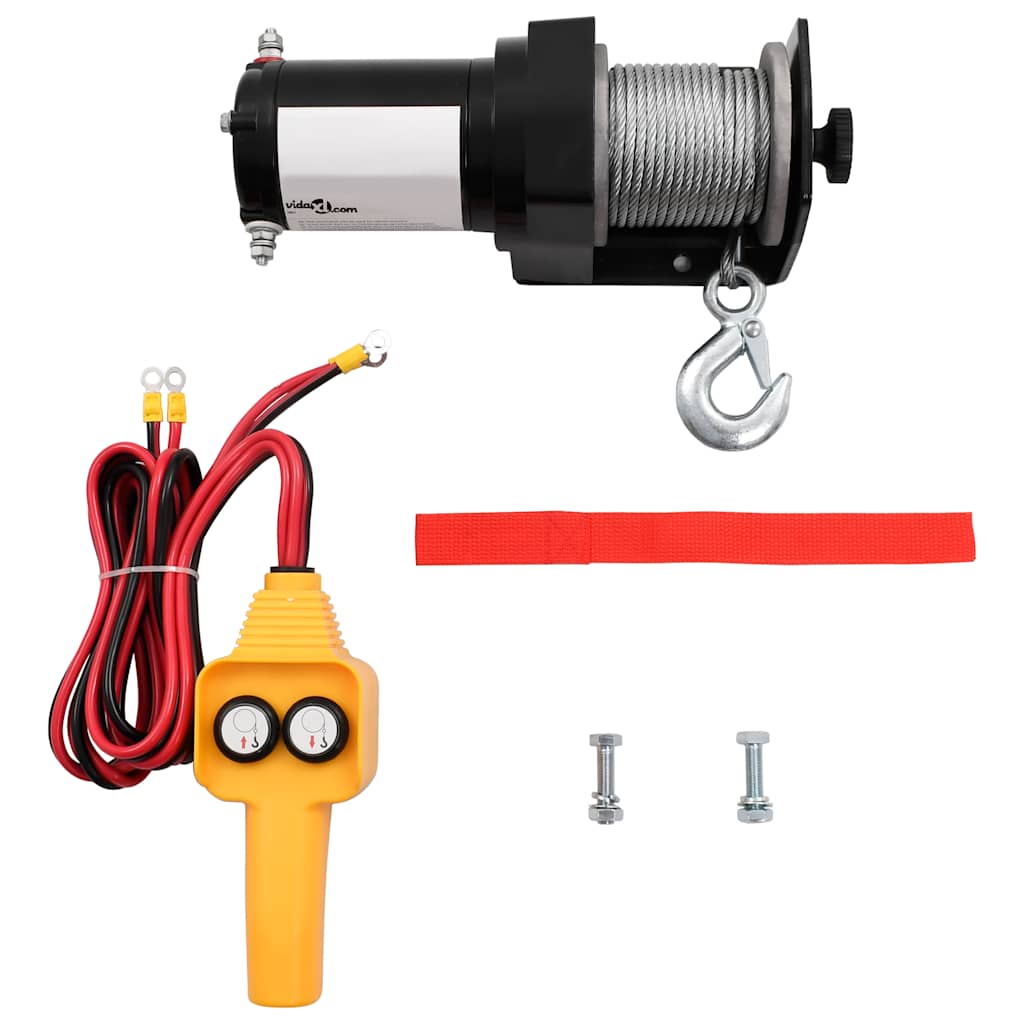 vidaXL Electric Winch 12V 907 kg with Remote Control