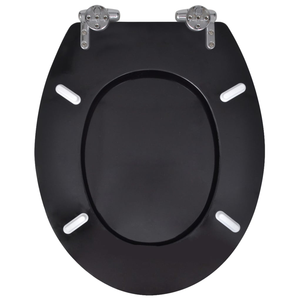 vidaXL Toilet Seat Soft Close Simple Design MDF White