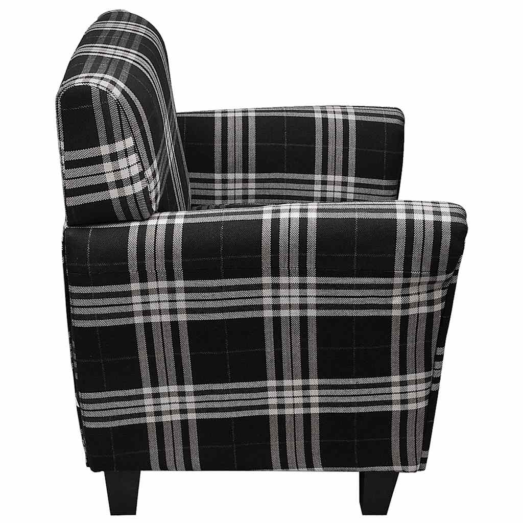vidaXL Armchair with cushion fabric black