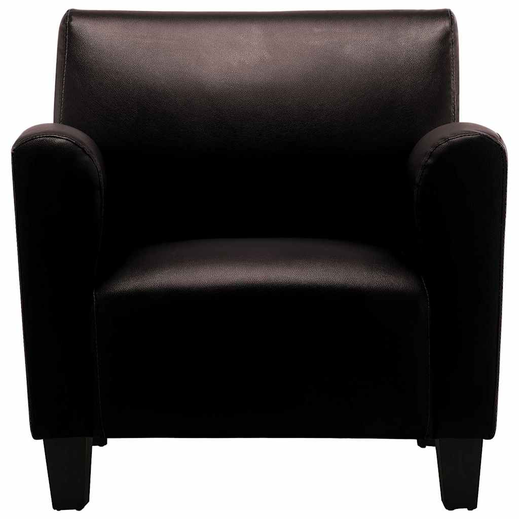 vidaXL Armchair faux leather dark brown