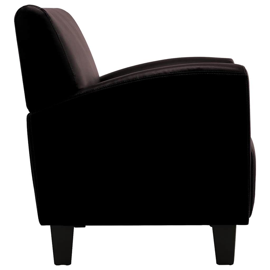 vidaXL Armchair faux leather dark brown
