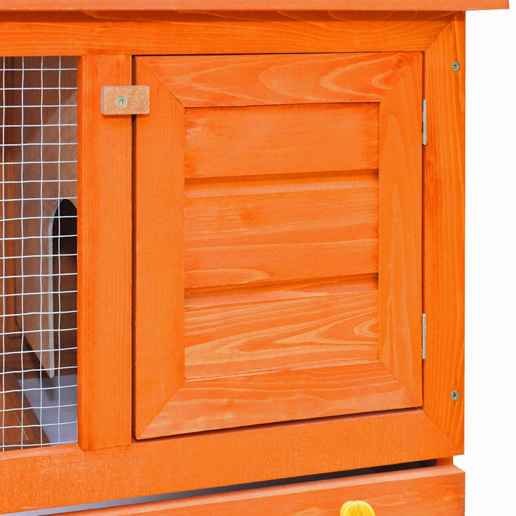 vidaXL Outdoor Rabbit Hutch with 1 Door Wood