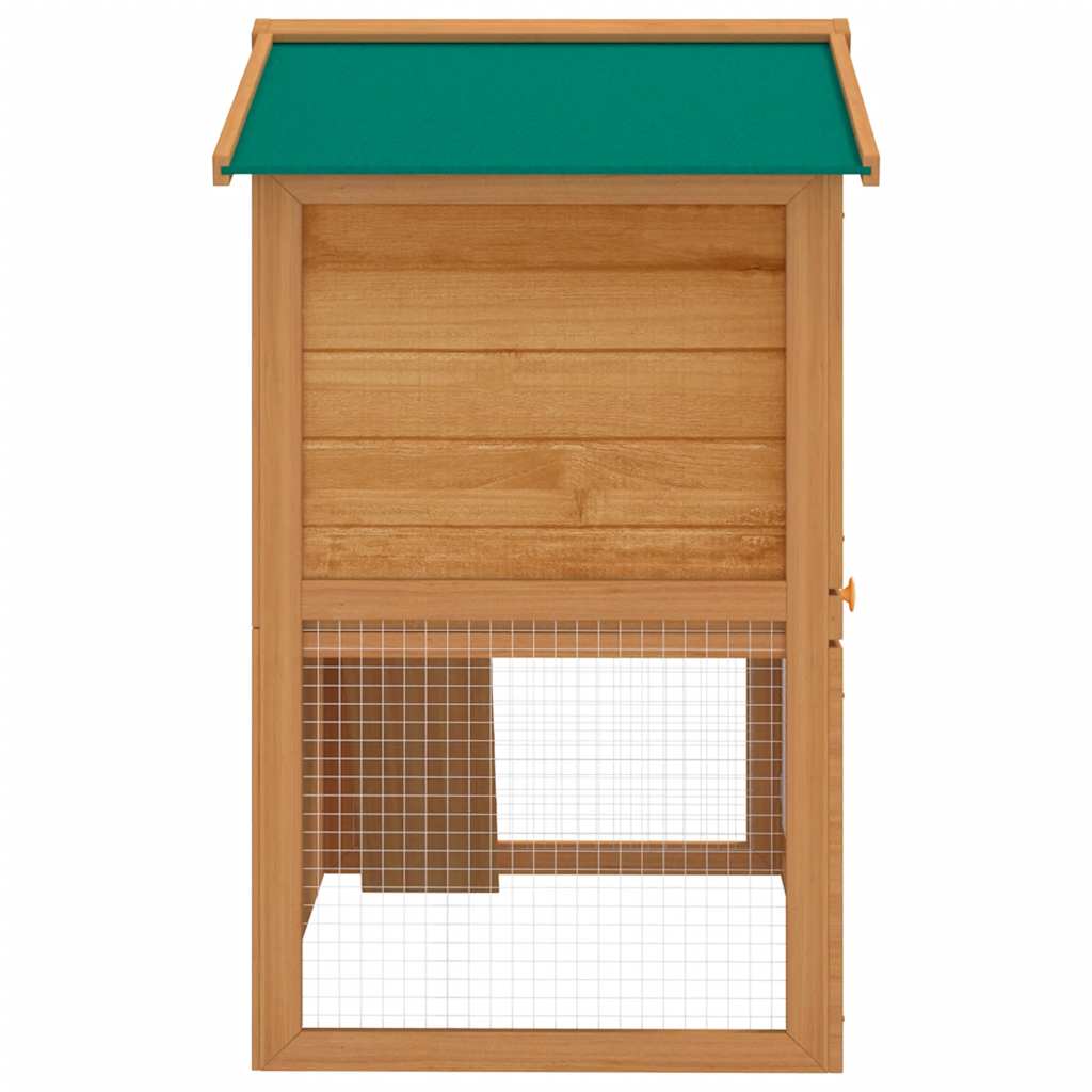vidaXL Outdoor Rabbit Hutch with 3 Doors Wood