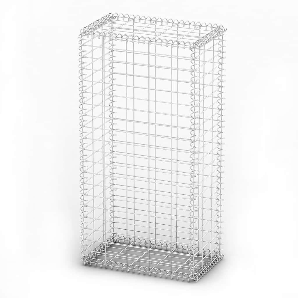 vidaXL Schanskorf met deksels 100x30x30 cm gegalvaniseerd draad