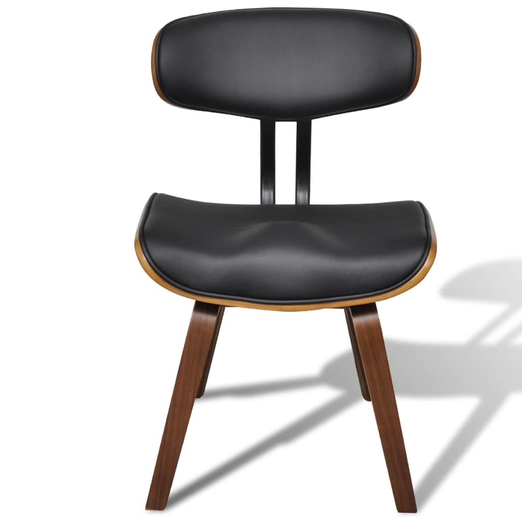 vidaXL Eetkamerstoelen 2 st gebogen hout et kunstleer