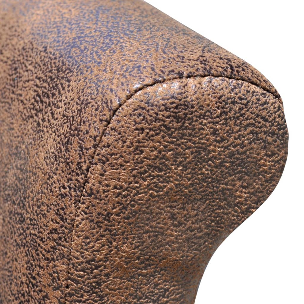 vidaXL Eetkamerstoelen 2 st kunstleer bruin