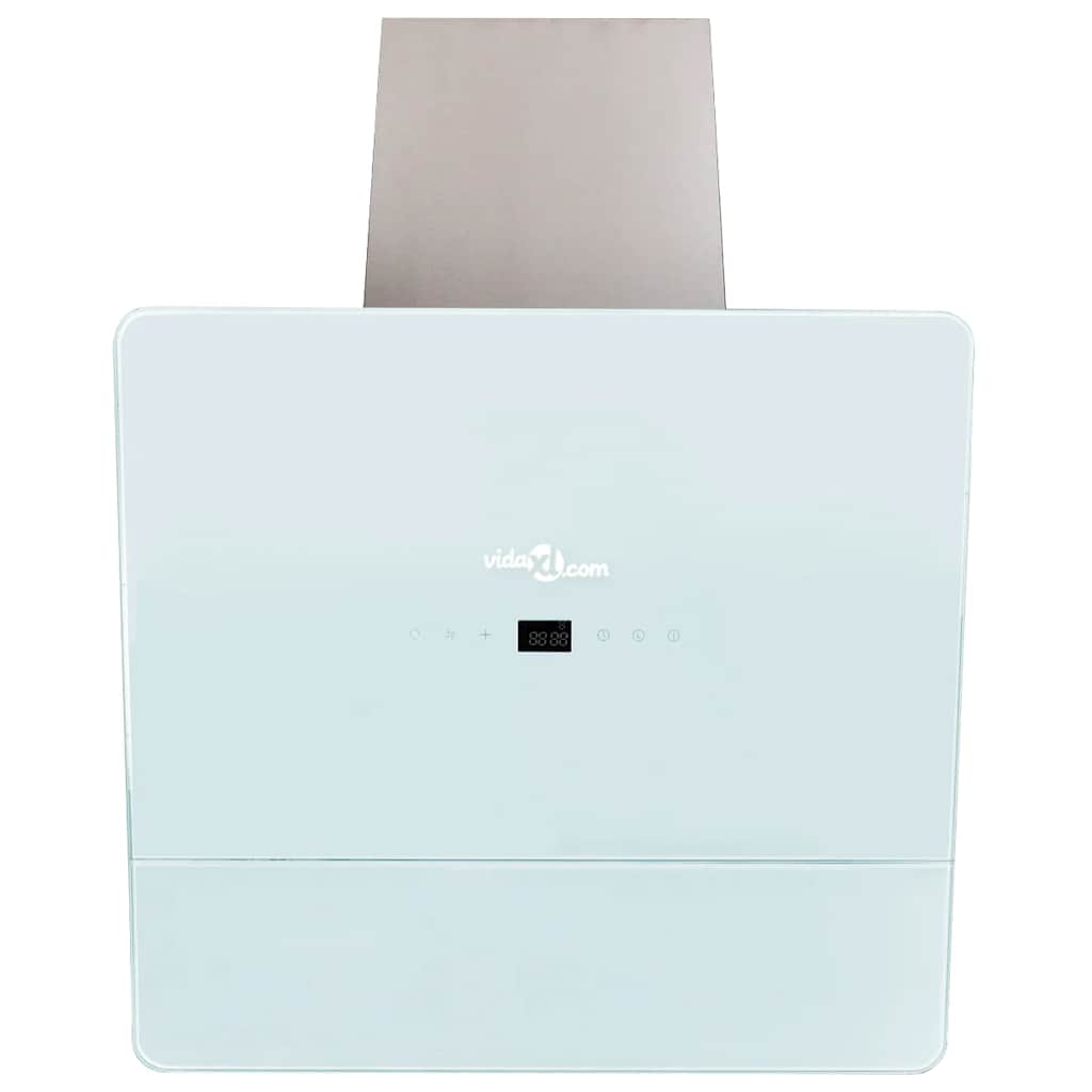 vidaXL Range Hood 600 mm Tempered Glass White