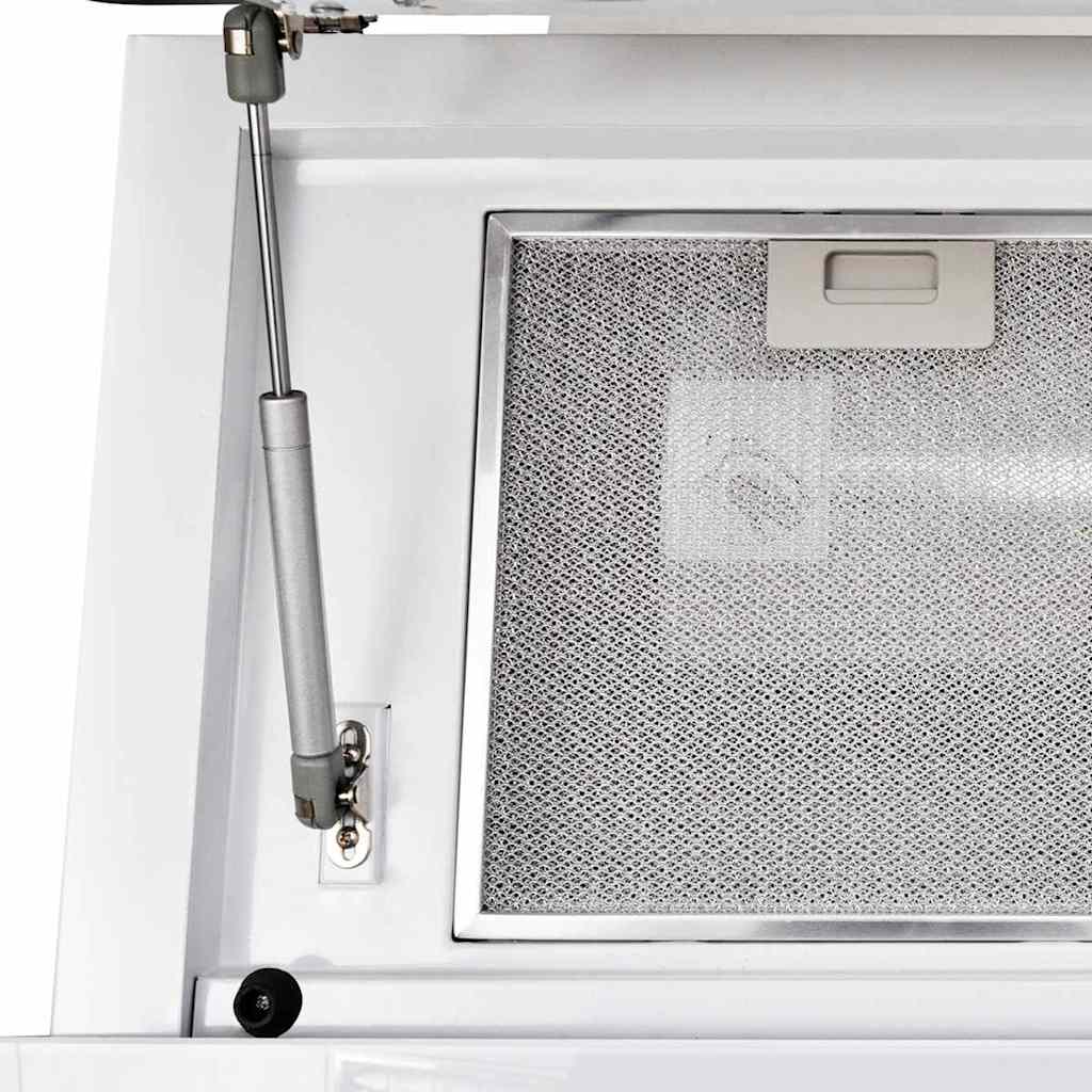 vidaXL Range Hood 600 mm Tempered Glass White