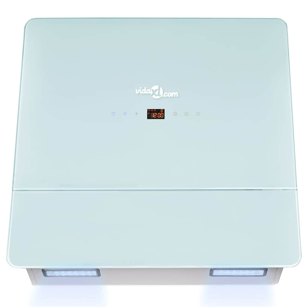 vidaXL Range Hood 600 mm Tempered Glass White