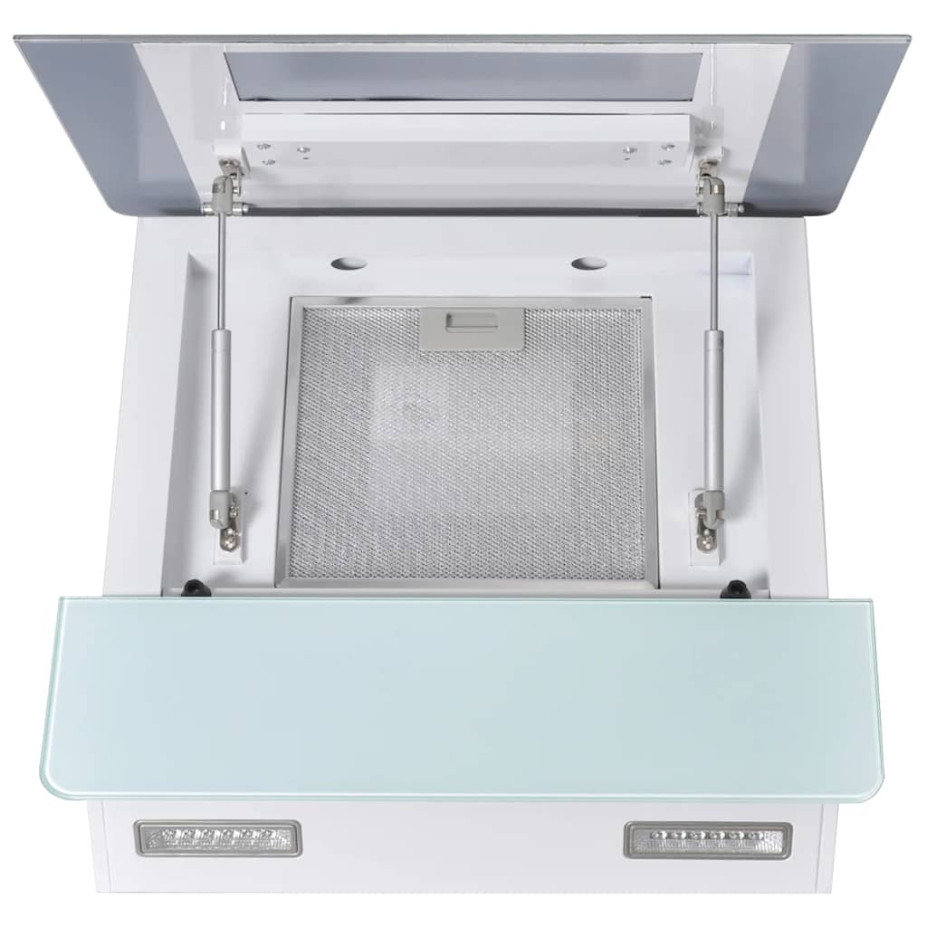 vidaXL Range Hood 600 mm Tempered Glass White
