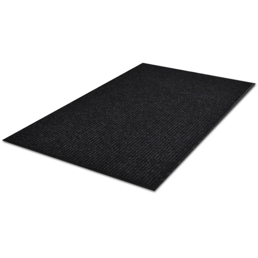 vidaXL Doormat 90x60 cm PVC black