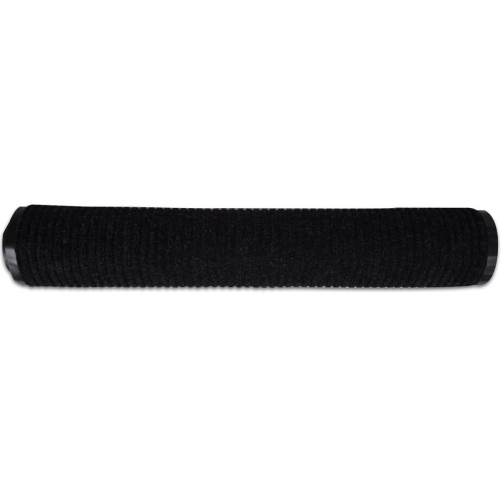 vidaXL Doormat 90x60 cm PVC black
