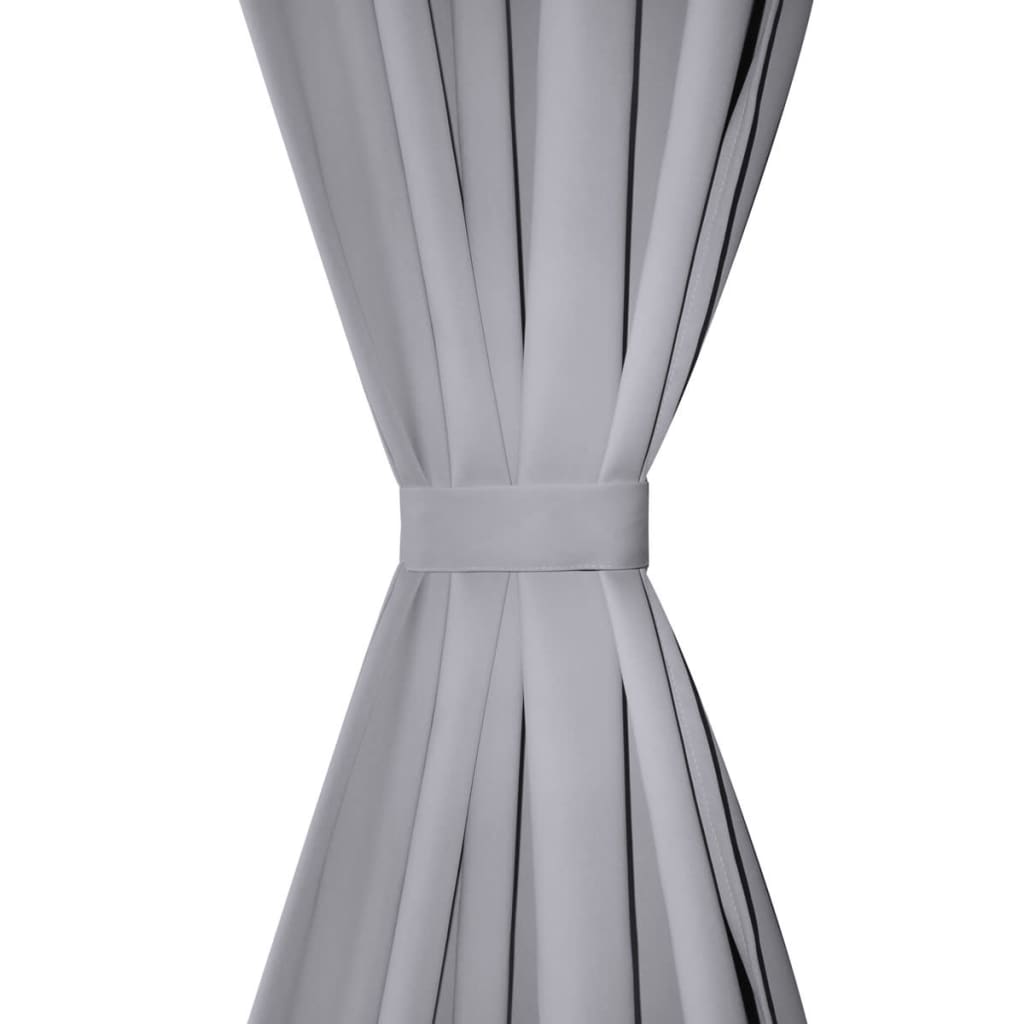 vidaXL Slot Top Curtains 135 x 245 cm Black 2 pcs