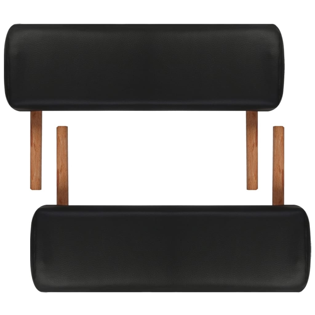 Inklapbare massagetafel 3 zones met houten frame (blauw)
