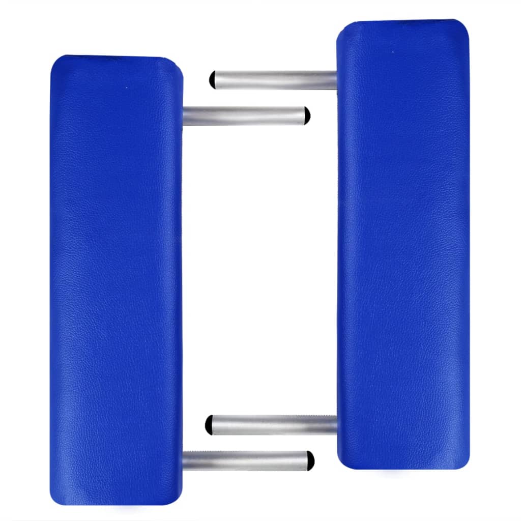 Inklapbare massagetafel 3 zones met aluminium frame (creme)