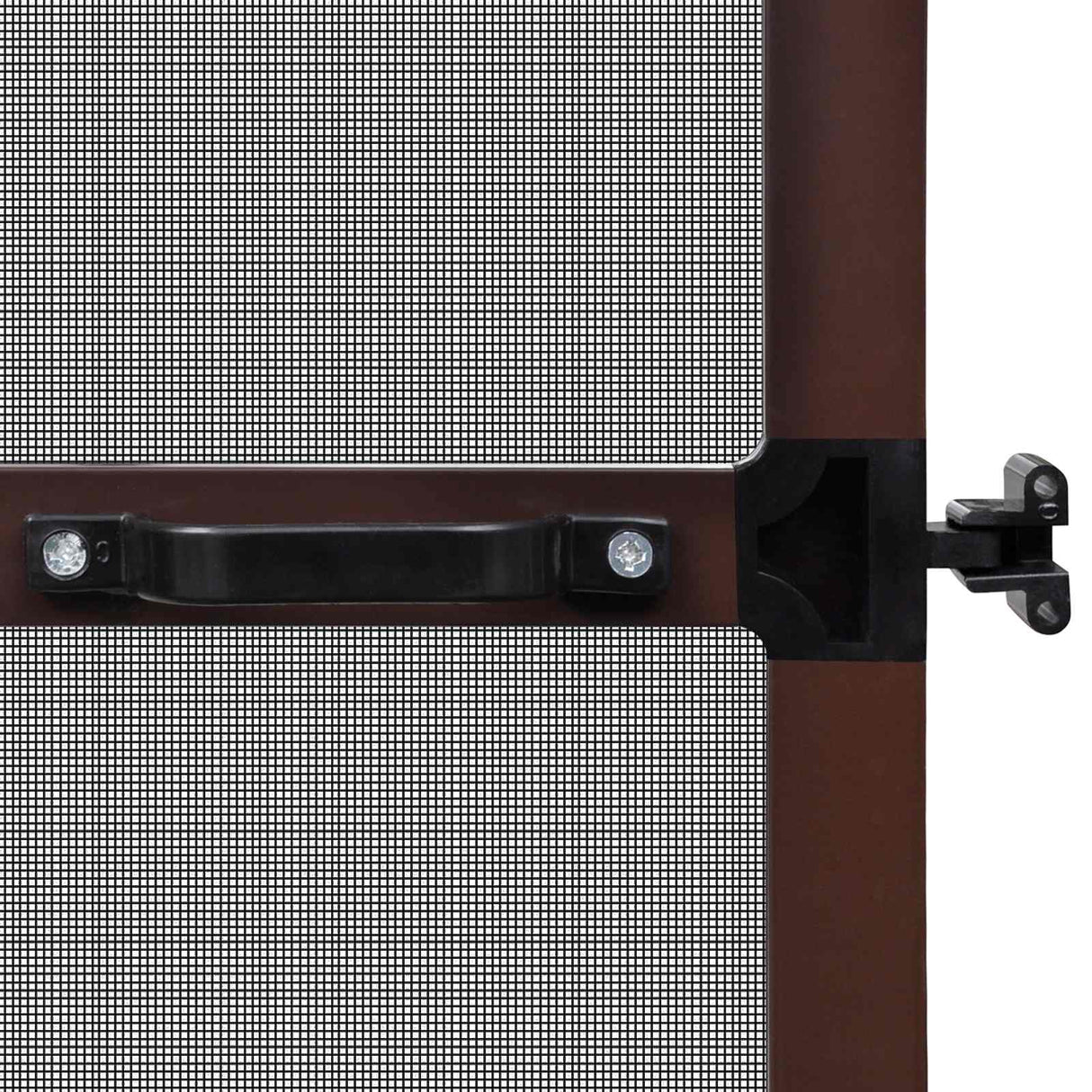 vidaXL Scharnierend Insectenscreen Wit en Zwart 100 x 215 cm