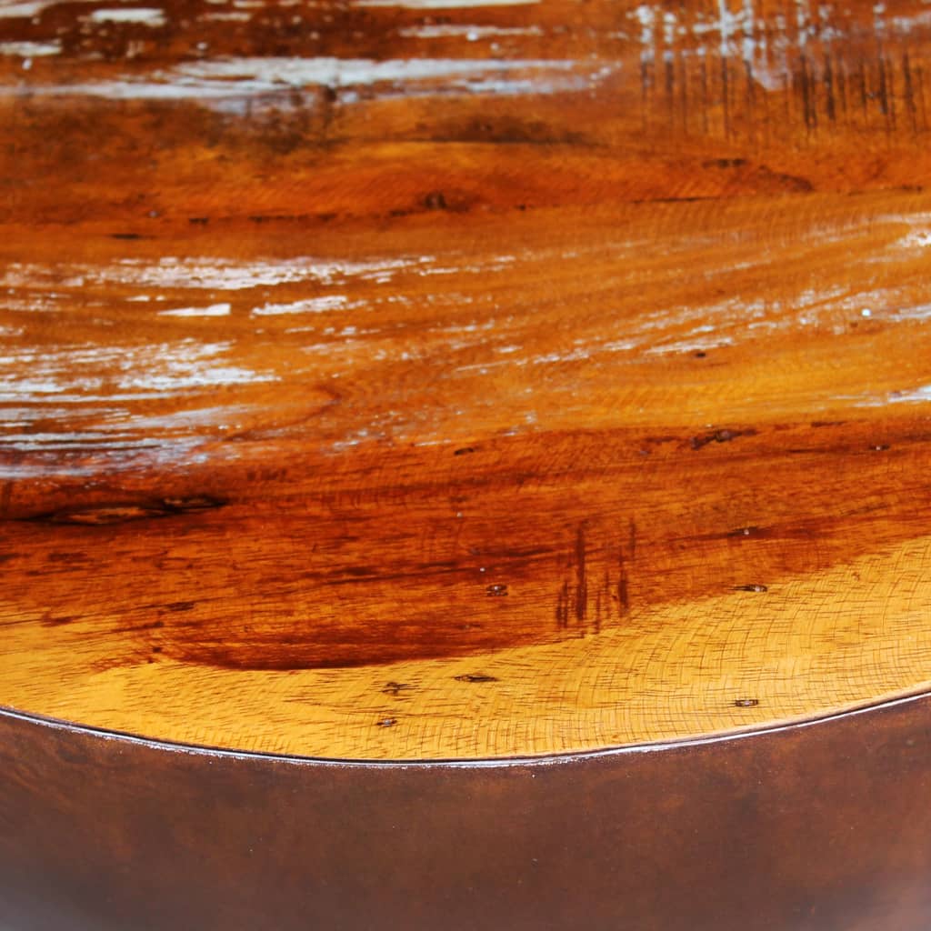 vidaXL Coffee Table Bowl Shaped with Steel Frame Recycled Wood