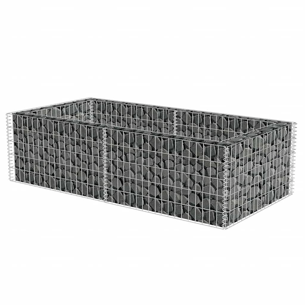 vidaXL Gabion Raised Garden Bed 180x90x50 cm Galvanised Steel