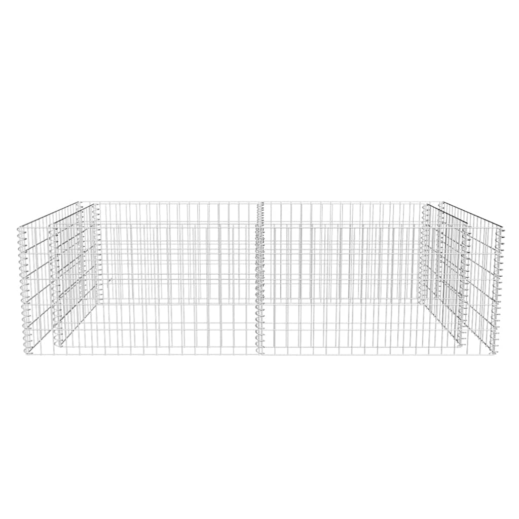 vidaXL Gabion Raised Garden Bed 180x90x50 cm Galvanised Steel