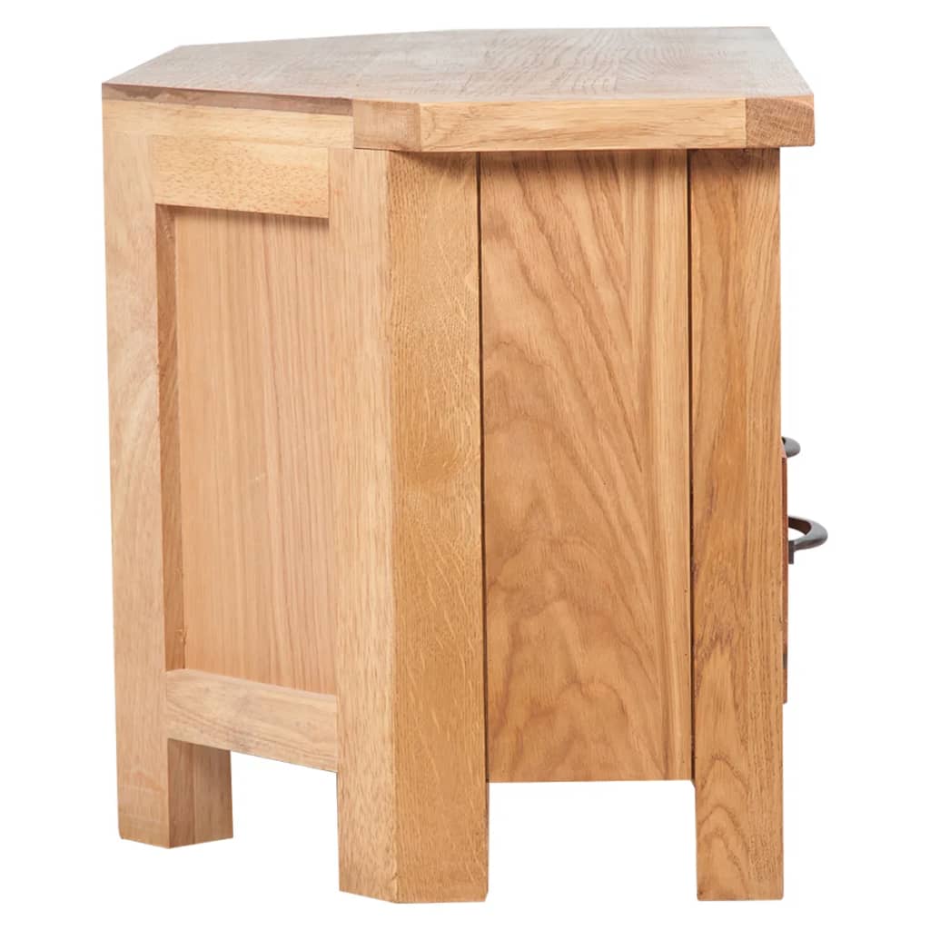 vidaXL TV Cabinet with Drawer 88x42x46 cm Solid Oak Wood