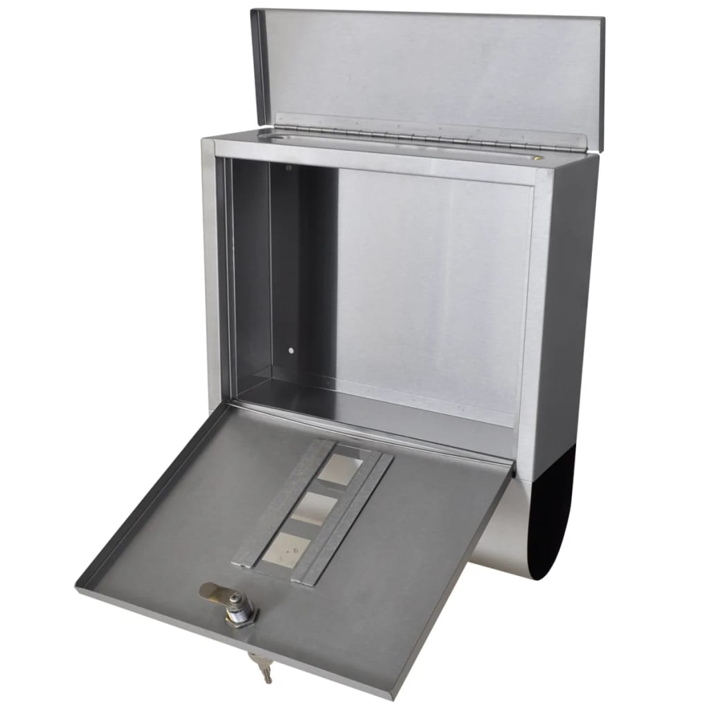 Letterbox on stainless steel stand