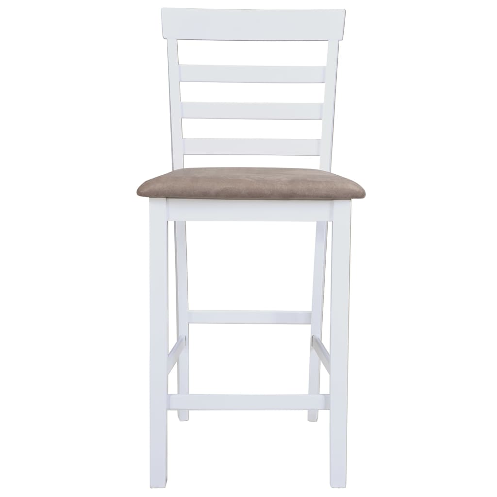 vidaXL Bar Stools 2 pcs Fabric White