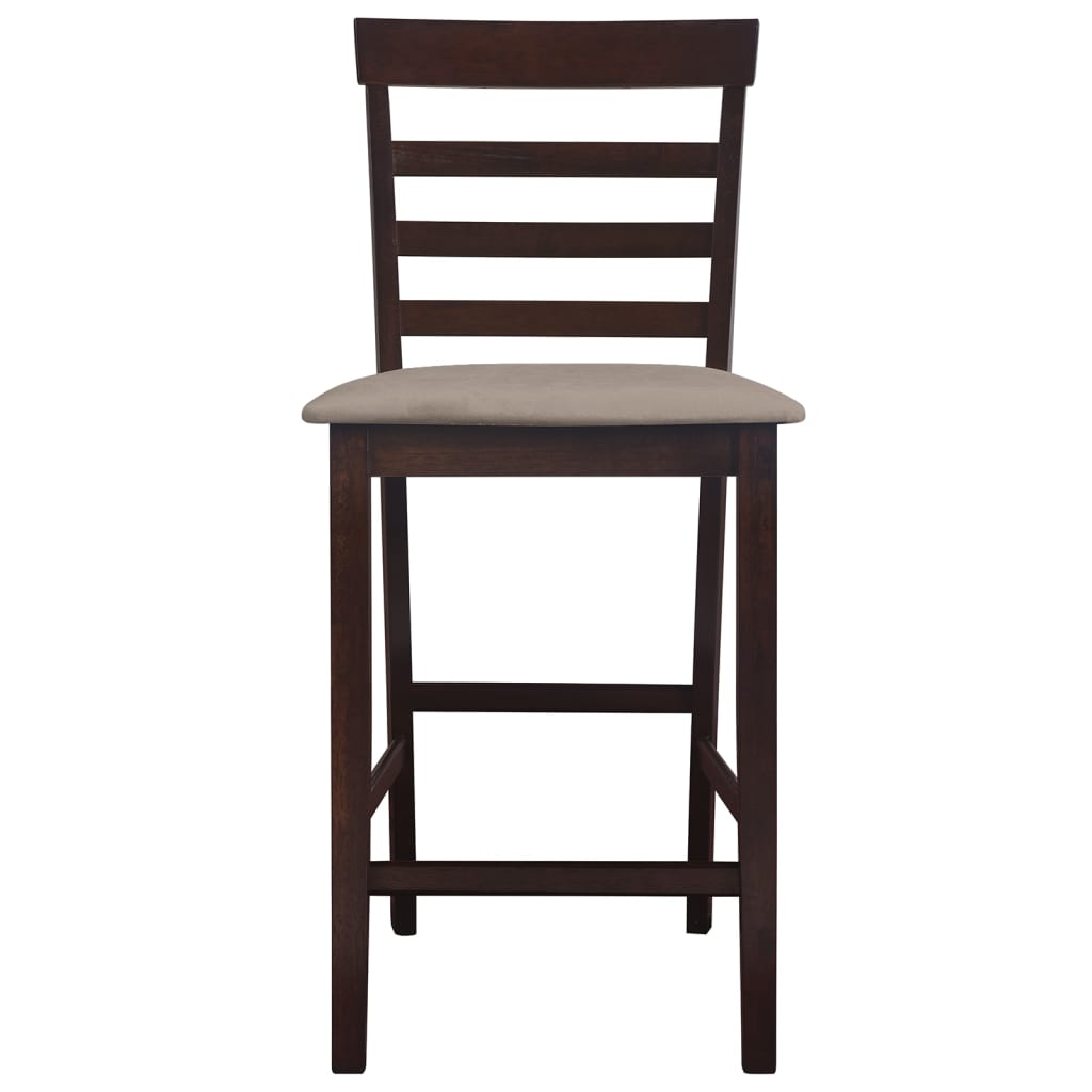 vidaXL Bar Stools 2 pcs Fabric Brown