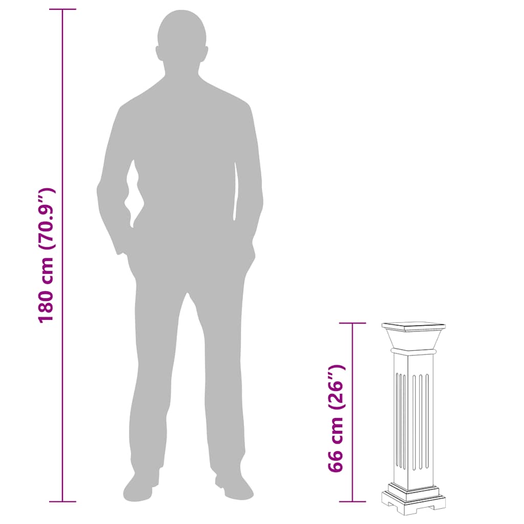 Plantenstandaard klassieke zuil MDF