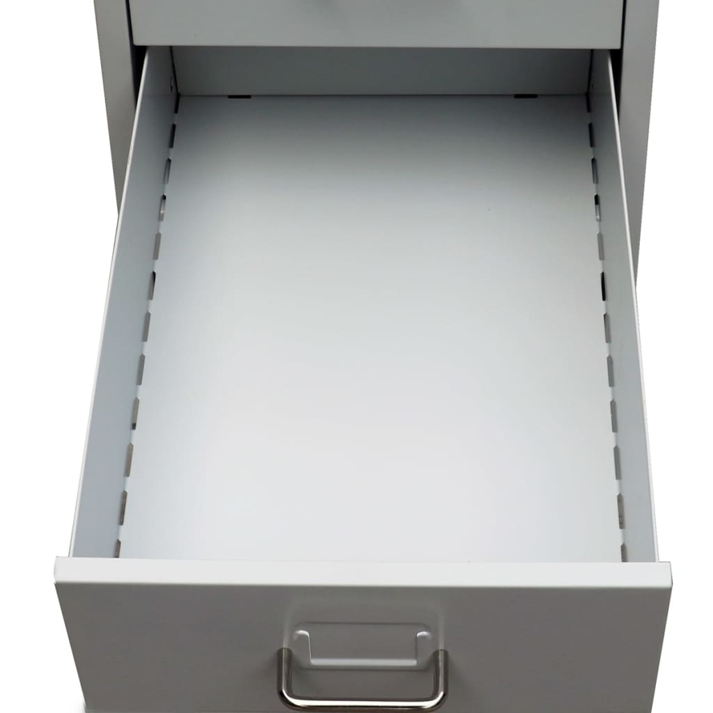 vidaXL Archiefkast met 5 lades 68,5 cm staal grijs