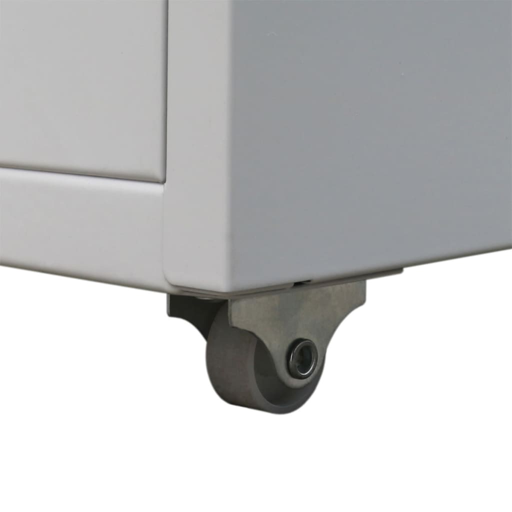 vidaXL Archiefkast met 5 lades 68,5 cm staal grijs