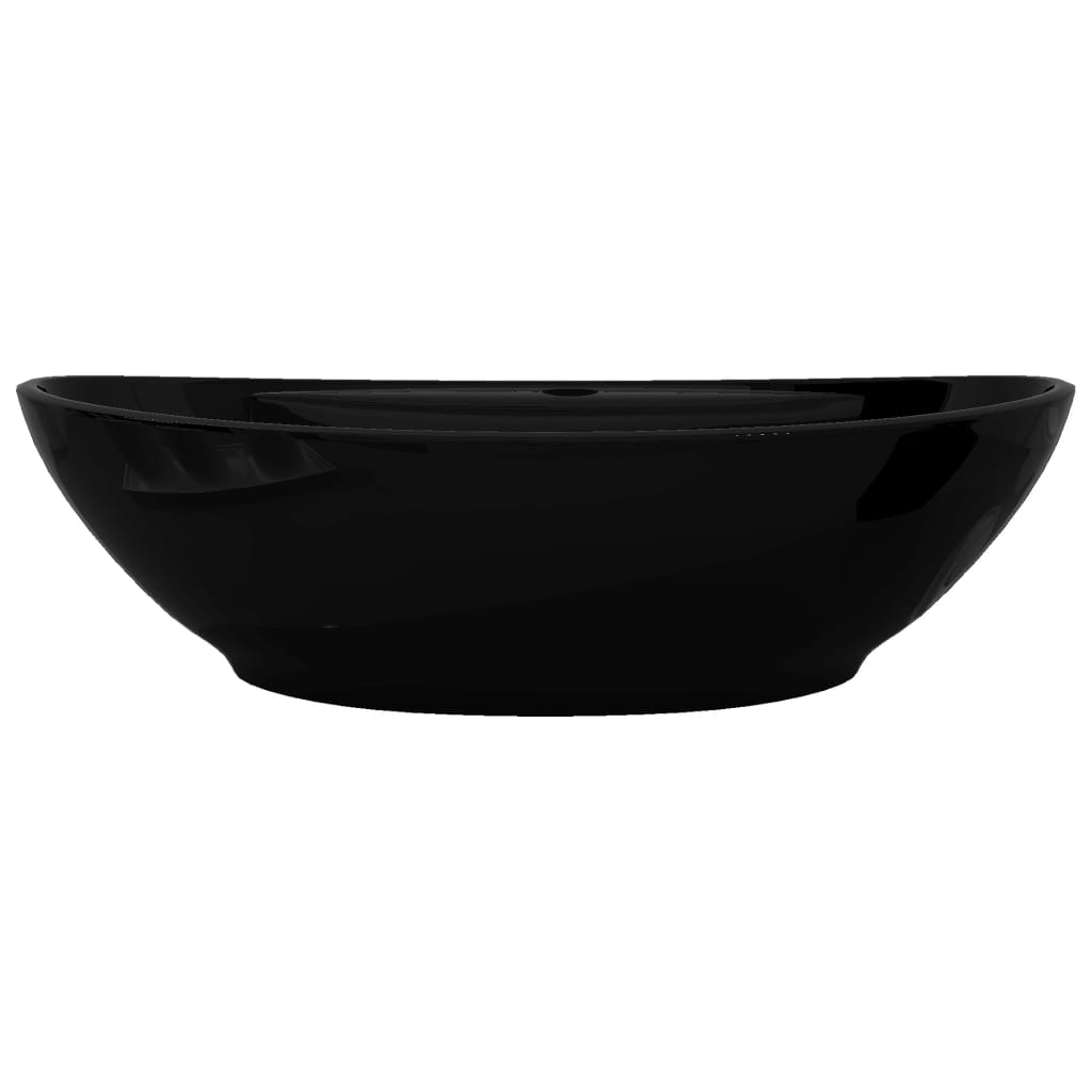 vidaXL Luxury Oval Ceramic Wash Basin with Overflow and Tap Hole