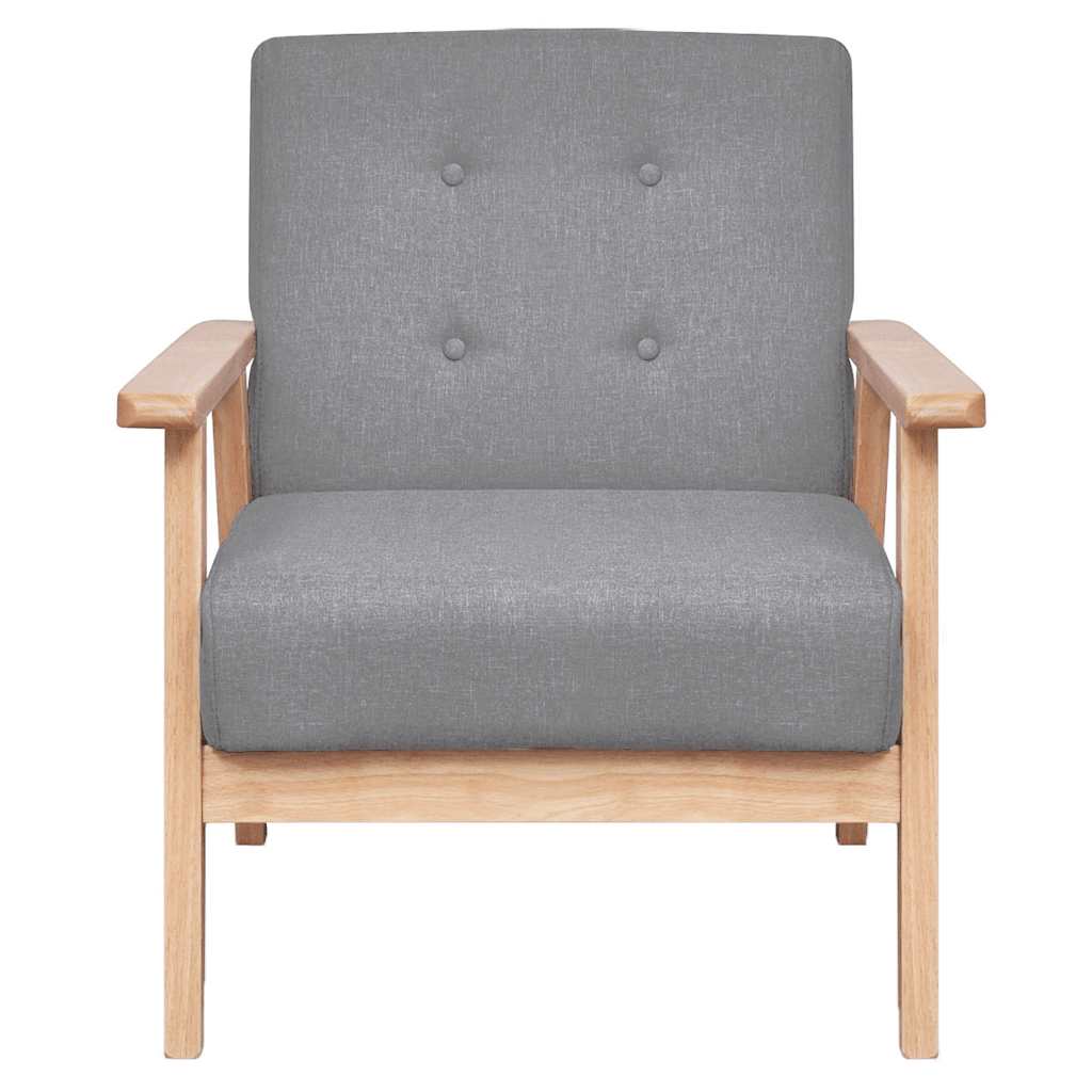 vidaXL Armchair fabric light gray