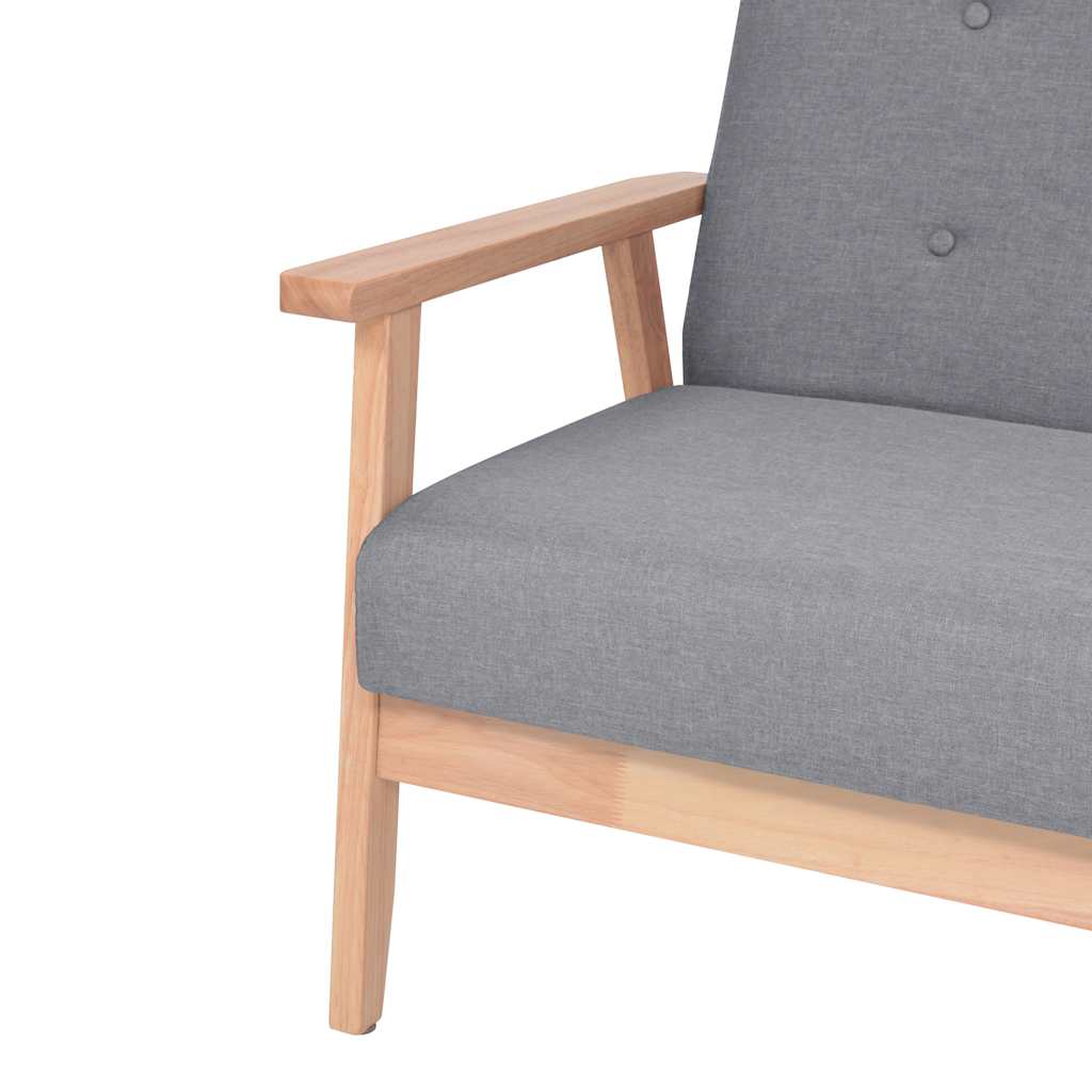 vidaXL Armchair fabric light gray