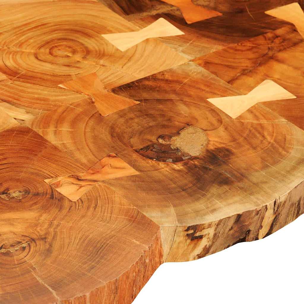 vidaXL Table de salon avec 6 perches 35 cm massif acaciahout