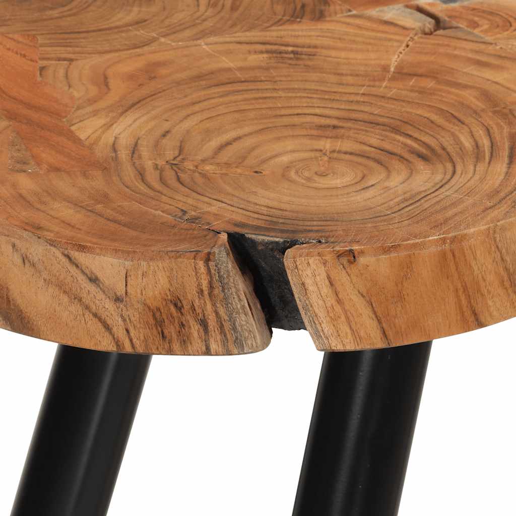 vidaXL Table de salon avec 6 perches 35 cm massif acaciahout