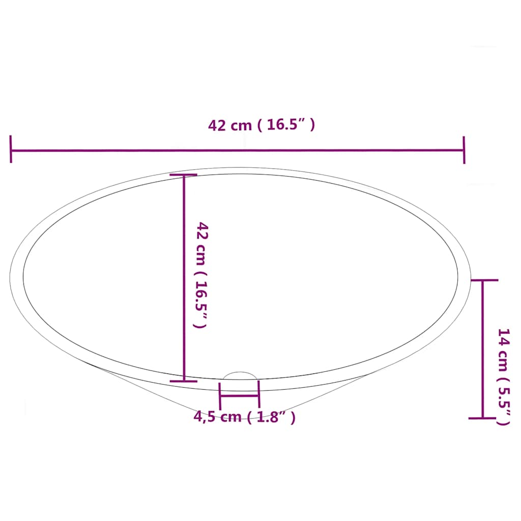 vidaXL Wash Basins 2 pcs 42x42x14 cm ceramic white