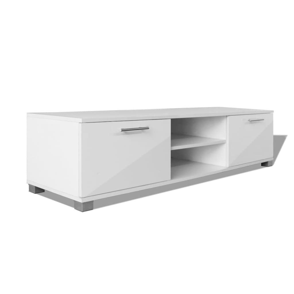 vidaXL TV Cabinet 120x40.5x35 cm High Gloss White