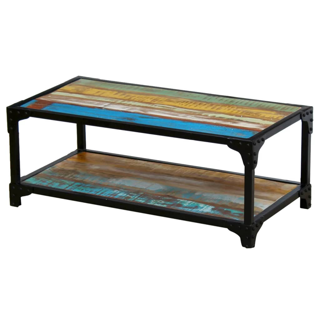 vidaXL Coffee table solid reclaimed wood