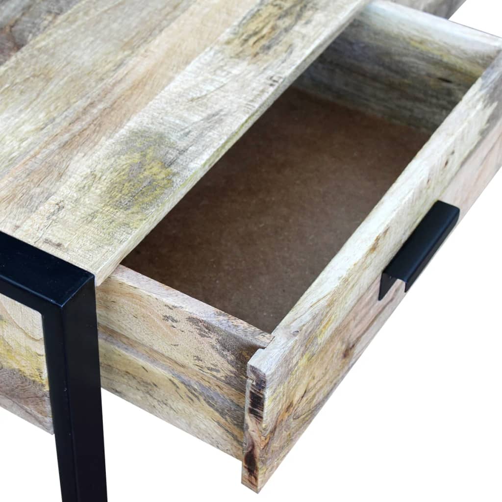 vidaXL Coffee Table with 2 Drawers 100x60x40 cm Solid Mango Wood