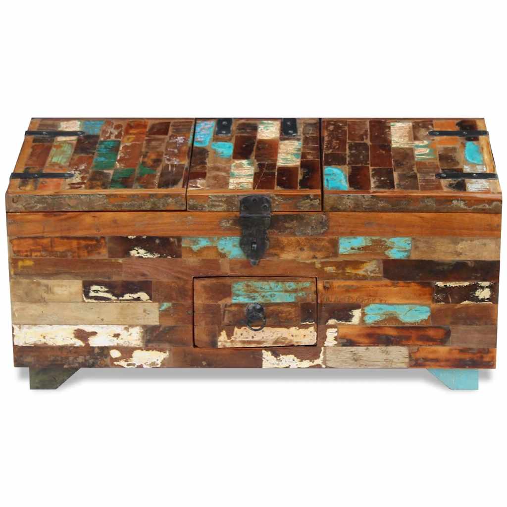 vidaXL Coffee table chest 80x40x35 cm solid reclaimed wood
