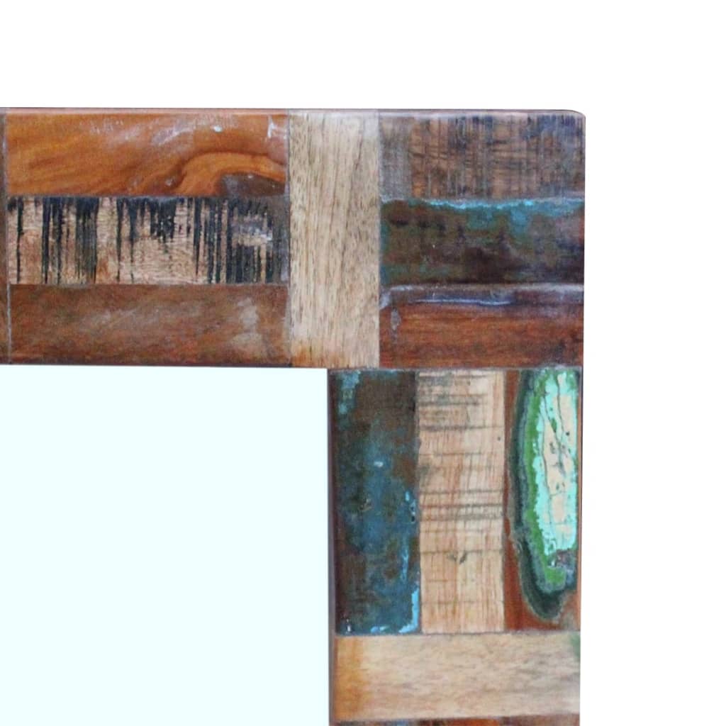 vidaXL Mirror 80x50 cm solid reclaimed wood