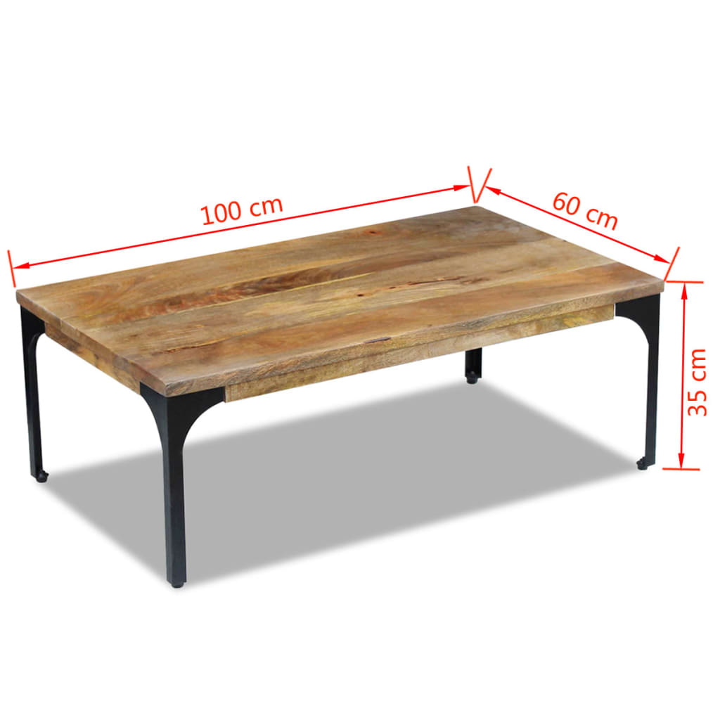 vidaXL Table de salon 100x60x35 cm mangohout