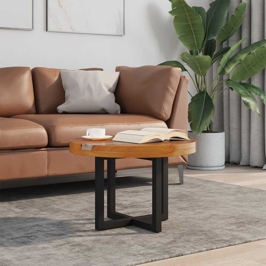 vidaXL Salontafel massif teakhout dur 60 cm