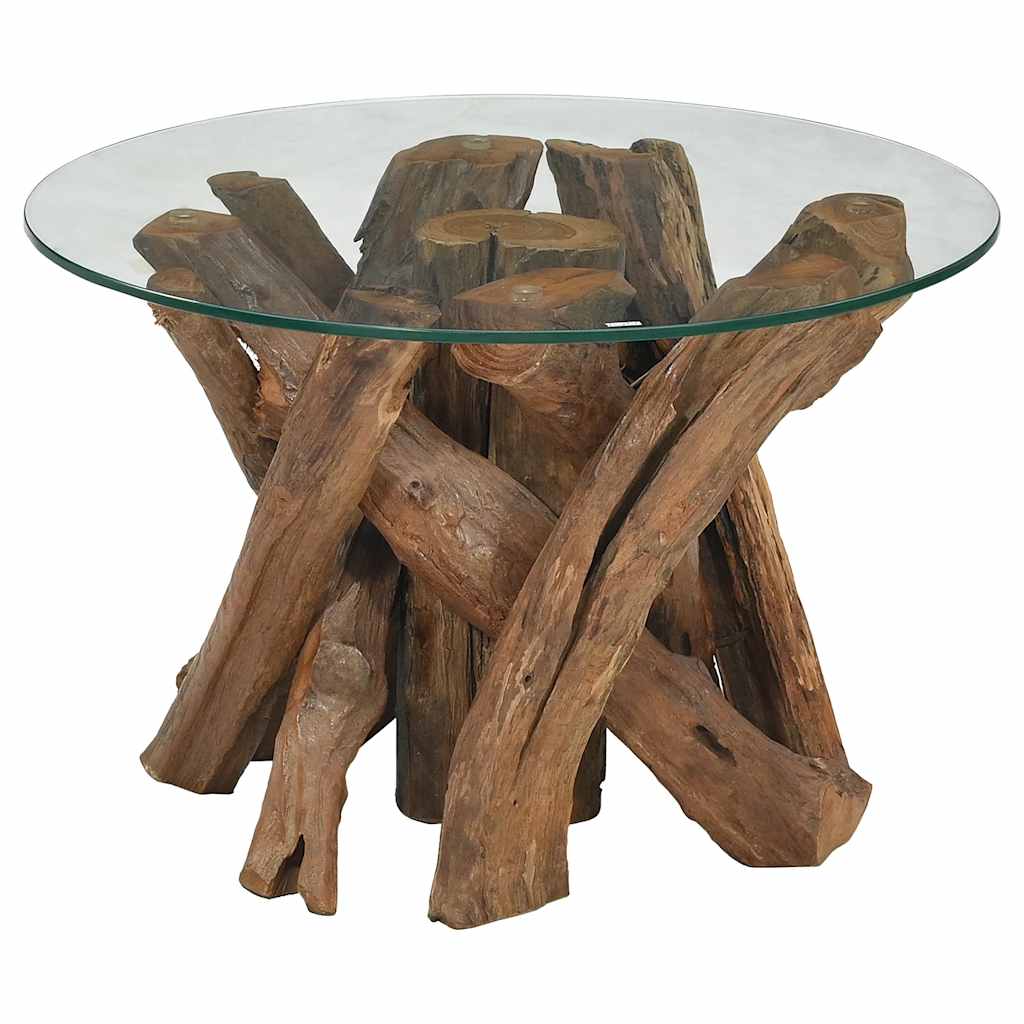 vidaXL Salontafel 60 cm teck massif drijfhout